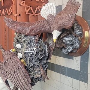 Bradford Exchange Winged Guardians Bald Eagle Figurine Sculpture with Box